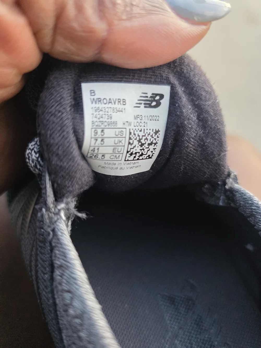 New Balance upper sneaker